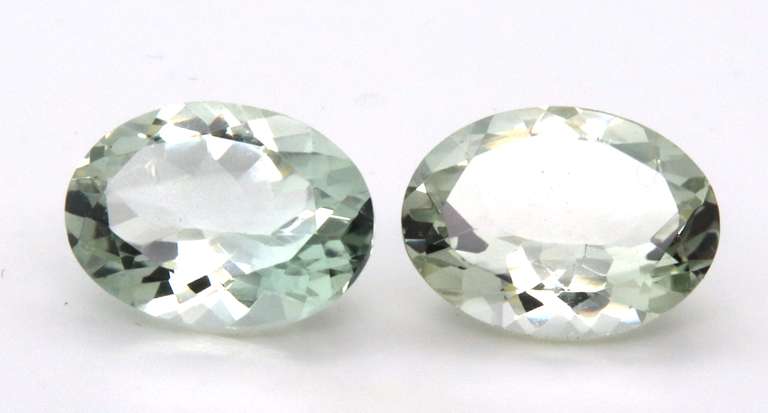 Nice Pair of Green Amethyst Gemstones, 16.33ct