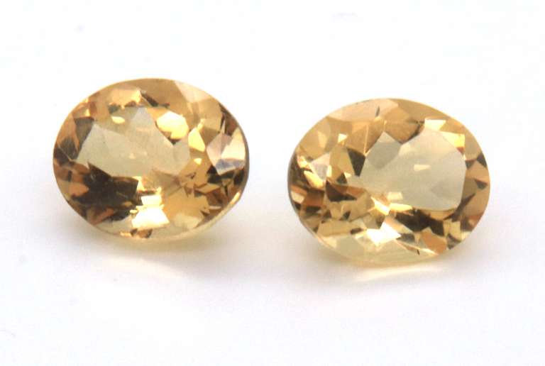 Good Looking Pair of Oval Cut Citrine Gemstones, 6.70ct