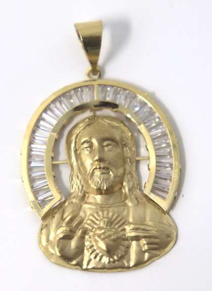 Religious Yellow Gold Jesus Pendant