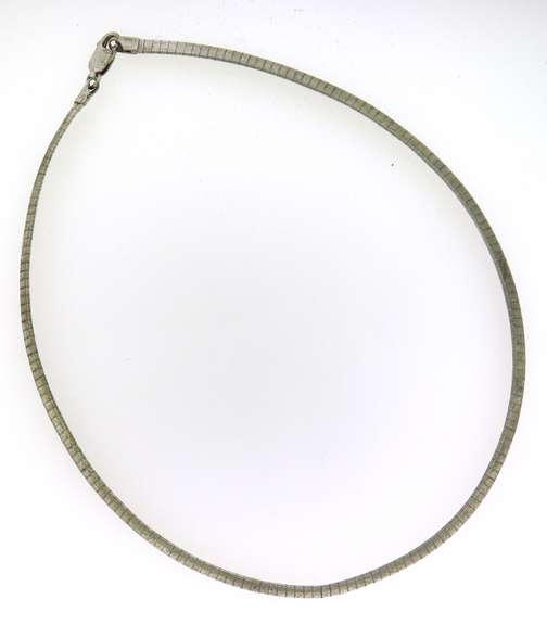 Italian Sterling Silver Omega Necklace