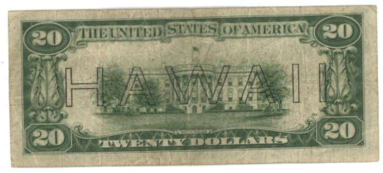 Scarce 1934-A $20 Hawaii World War II Emergency Note