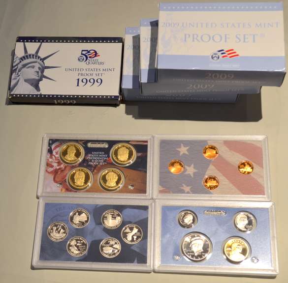 1999 & 3 2009 US Proof Sets