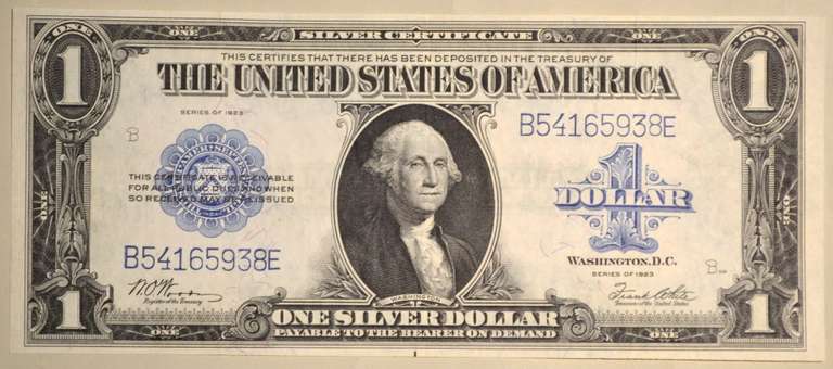 1923 $ 1 Woods White Silver Certificate
