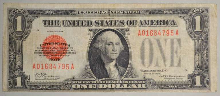 1928 $1 Red Seal US Note