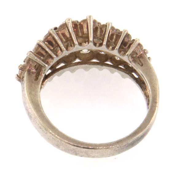 Sterling silver cluster ring with CZ