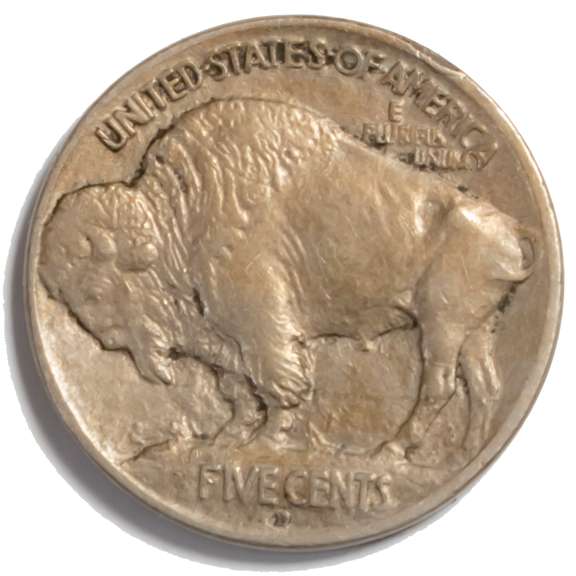1913 D Raised Mound Buffalo Nickel
