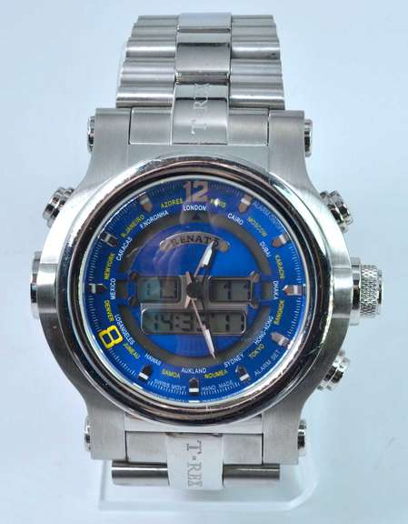 Renato T-Rex Blue Dial Digital Date/Time. Pre-Owned.