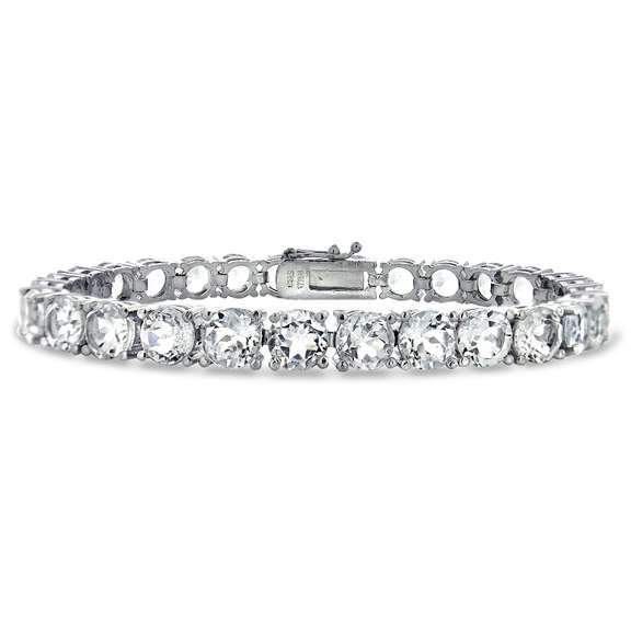 28ct White Topaz Tennis Bracelet