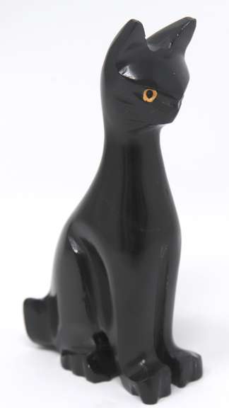 Black Onyx Cat Figurine