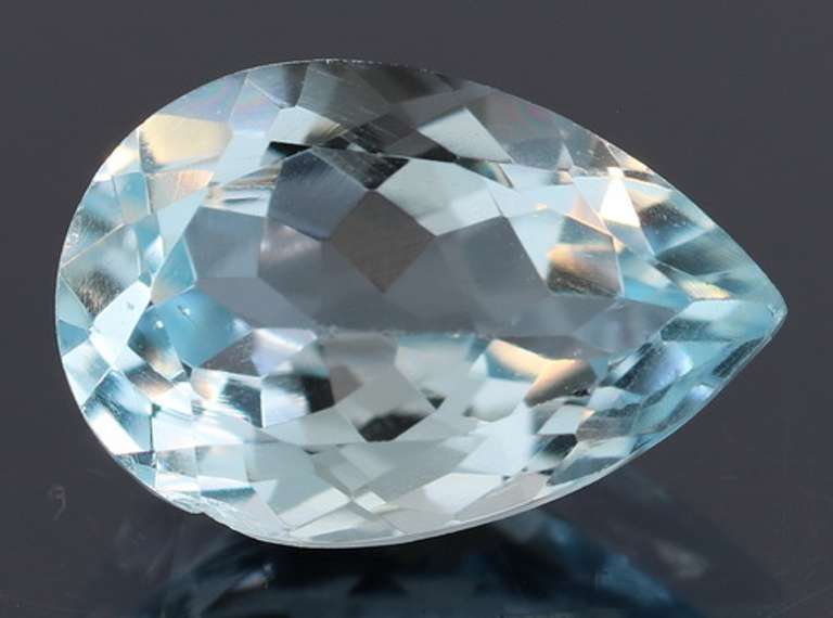 Gorgeous 7.35ct pear cut Sky blue Topaz