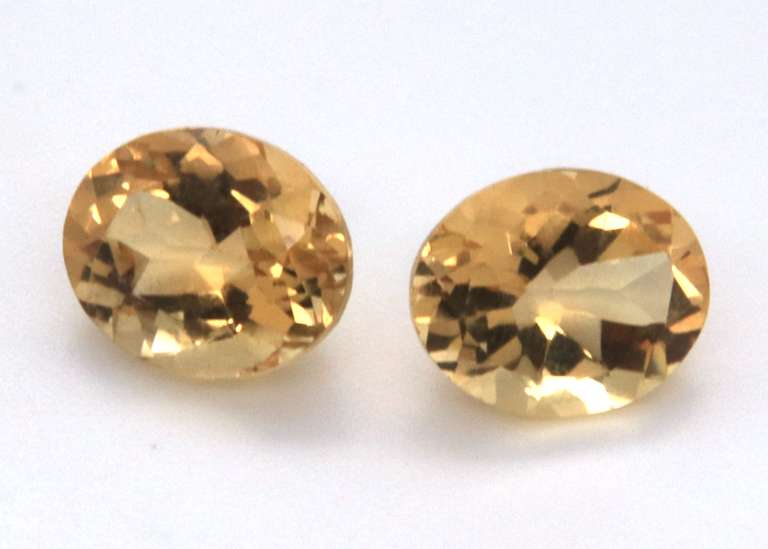 Good Looking Pair of Oval Cut Citrine Gemstones, 6.70ct