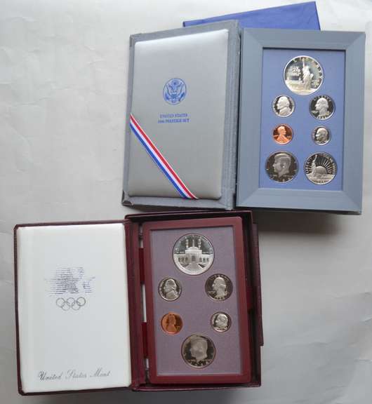 2 1984 & A 1986 US Prestige Proof Sets