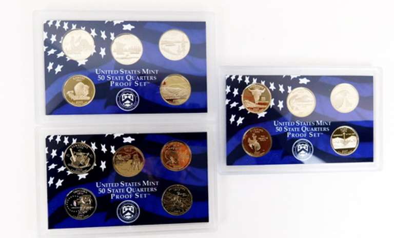 3 U.S. State Quarters Proof Sets