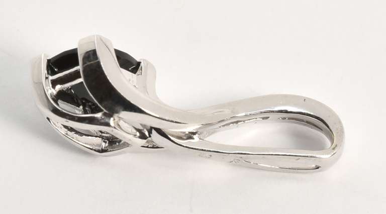 Modern WG, Black Onyx, & Diamond Pendant