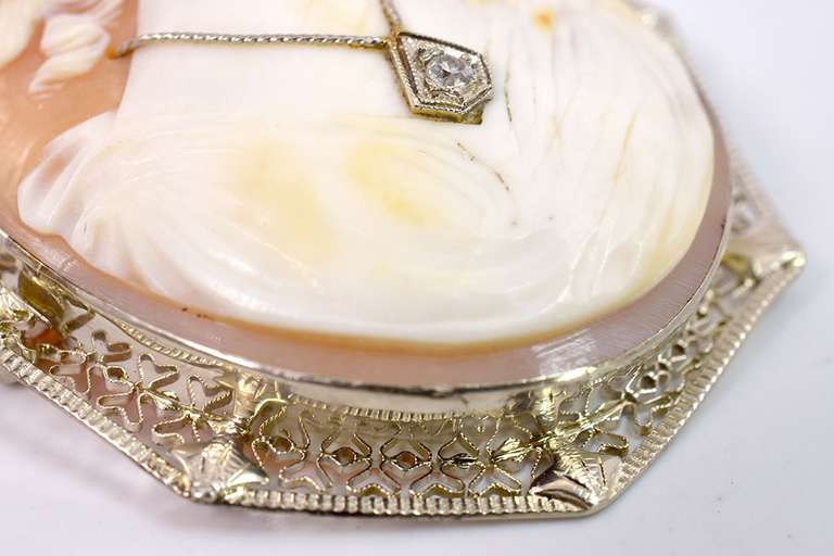 Stunning Cameo Pin/Pendant in 14KT