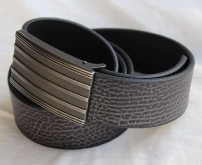 Casual Leather Belt 1 1/2 Inch Wide, Made In Italy