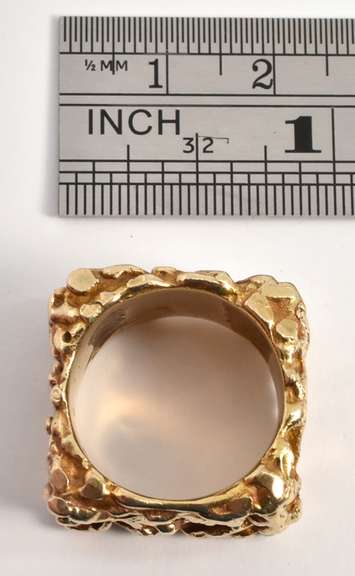 Uniquely Styled Square Nugget Ring