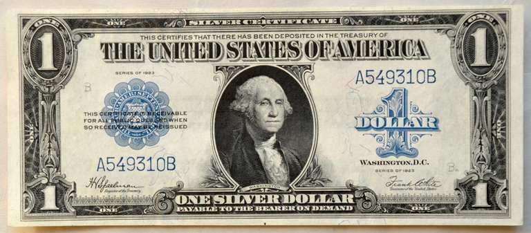 Choice Gem CU 1923 $1 Silver Certificate
