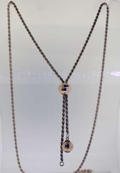 Italian Sterling Silver Lariat Rope Chain