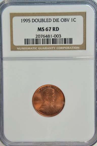 Super NGC MS67RD 1995 Double Die Obverse Lincoln Cent