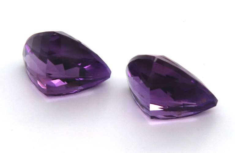 Exciting Pair of Trillion Cut Amethyst Gemstones, 16.95cts