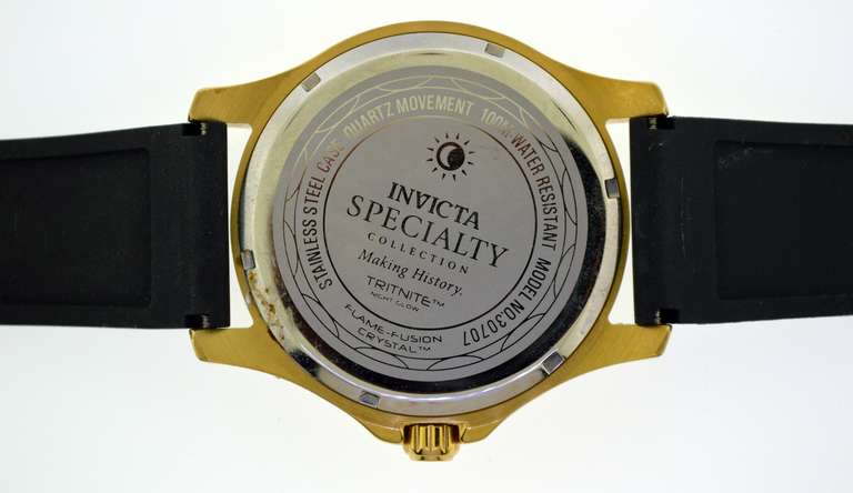 Invicta Watch with Black Rubber Strap