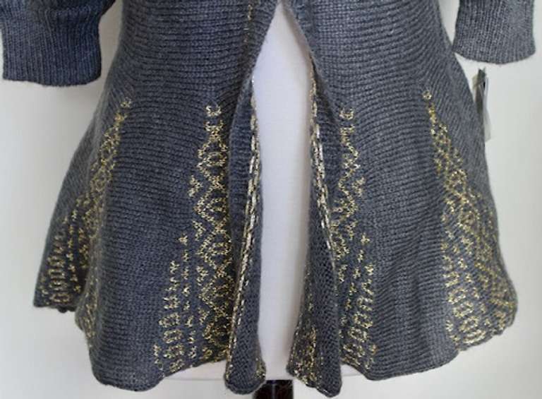 Gray color Jacquard sweater by Chaudry