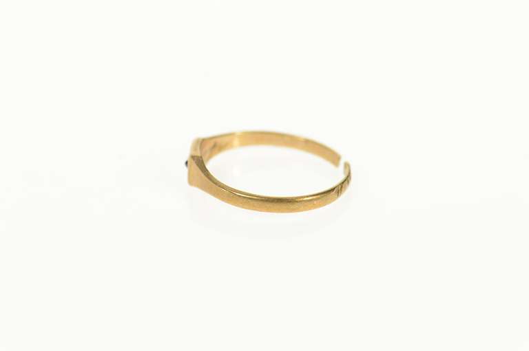 10K Yellow Gold Victorian Sim. Ruby Child's Ornate Baby Ring