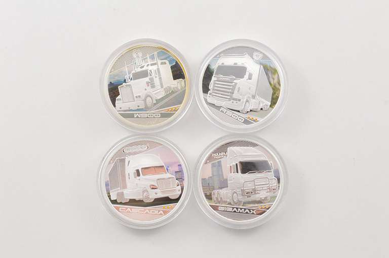 2010 Tuvalu $1 Kings Of The Road 1 Troy Oz Silver Coin 4 Coin Set Box