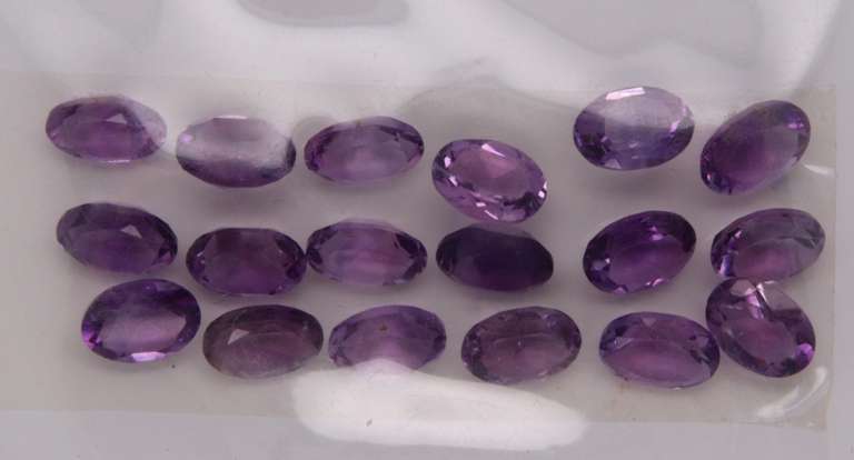 Gorgeous Group of Oval Cut Amethyst Stones, 13.56ct