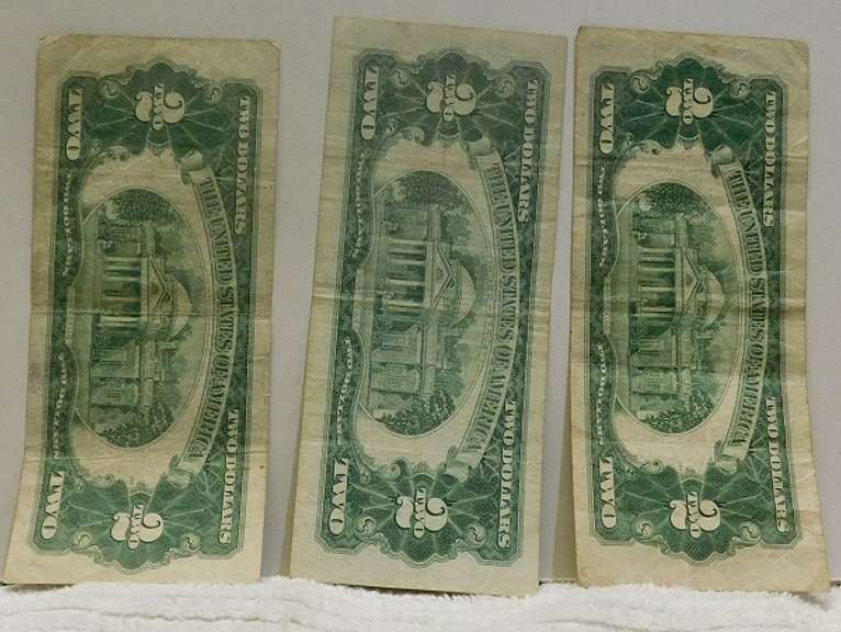 3 Notes: $2.00 Red Seal 1953/53A/63, circ