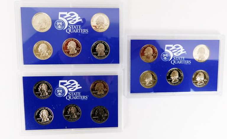 3 U.S. State Quarters Proof Sets