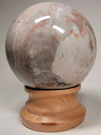 Elegant 1,675ct pinkish gray Jasper sphere