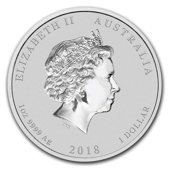 Australia 2018 Year Of the Dog 1oz .999 Silver.