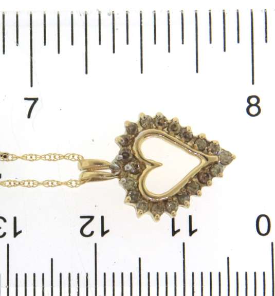Charming Diamond Heart Pendant on Chain