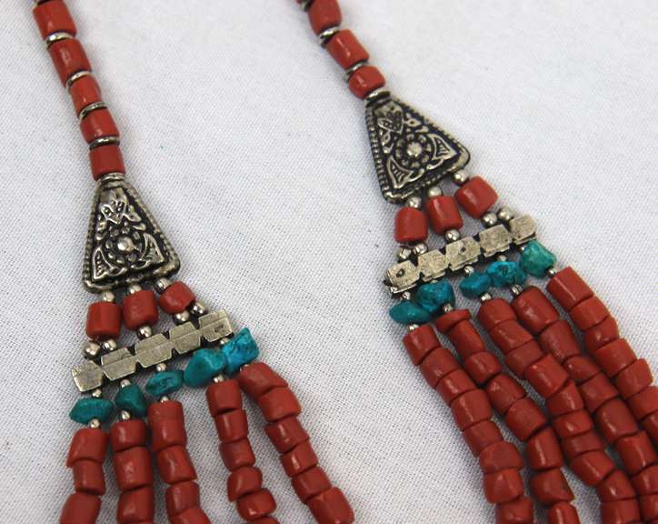 2 Lot of Turquoise and Coral Necklaces