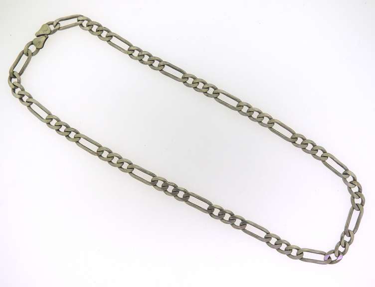 Italian Sterling Silver Figaro Chain Necklace