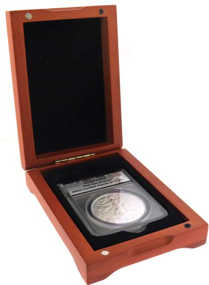 2009 Silver Eagle ANACS MS70 First Day of Issue