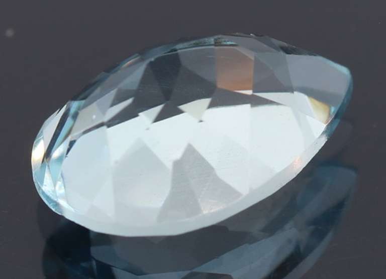 Gorgeous 7.35ct pear cut Sky blue Topaz