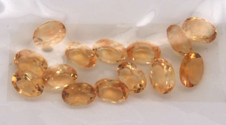 Awesome 15.52 ct Set of Oval Citrine Gemstones