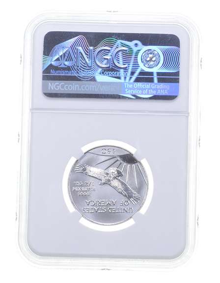 MS70 2001 $50 1/2 Oz. American Platinum Eagle - Graded NGC