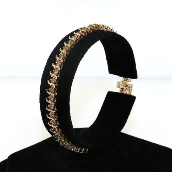 Dainty Diamond S-Link Tennis 10kt Bracelet