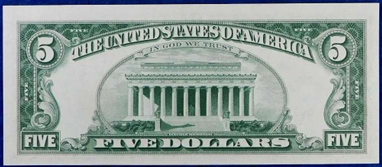 Gem Crisp 1963 $5 Red Seal Star Replacement Note!