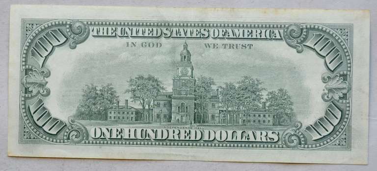 $ 100 Red Seal 1966A Kennedy Red Seal US Note