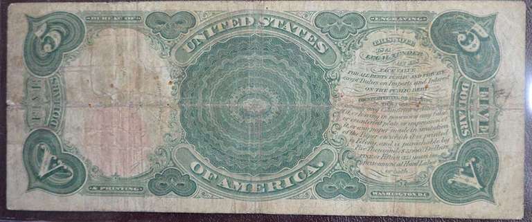 Series Of 1907 Woodchopper $5 Circulated. Speelman/White Signatures.