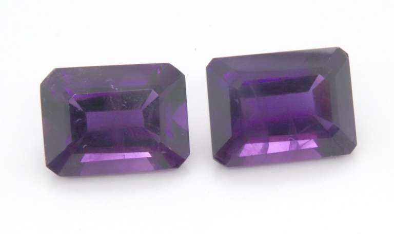 Amazing Set of Emerald Cut Amethyst Gemstones, 22.84ct