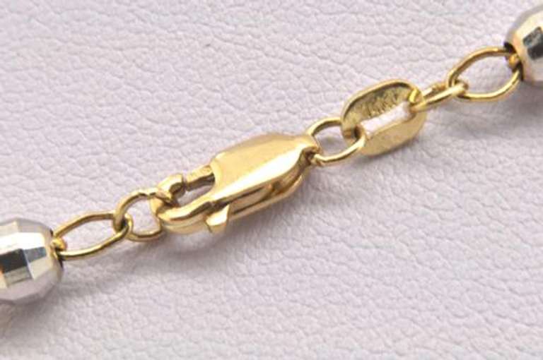 14 KT TRI COLOR ROSARY NECKLACE