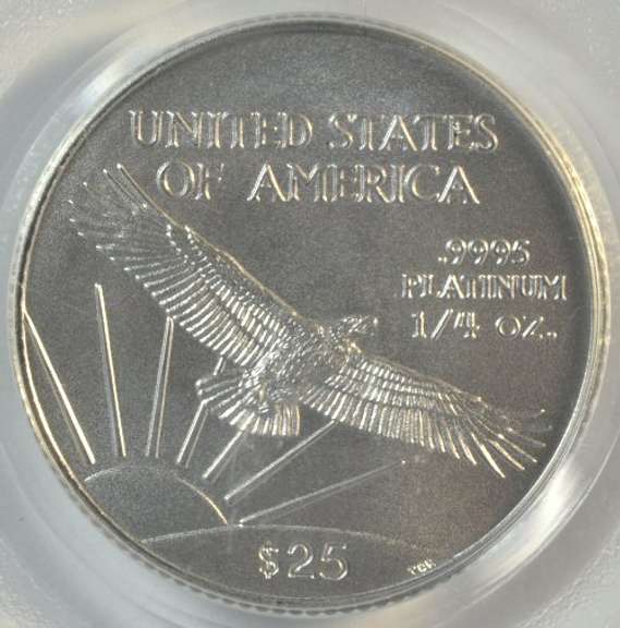 PCGS MS69 graded 2004 $25 Statue of Liberty Platinum Eagle