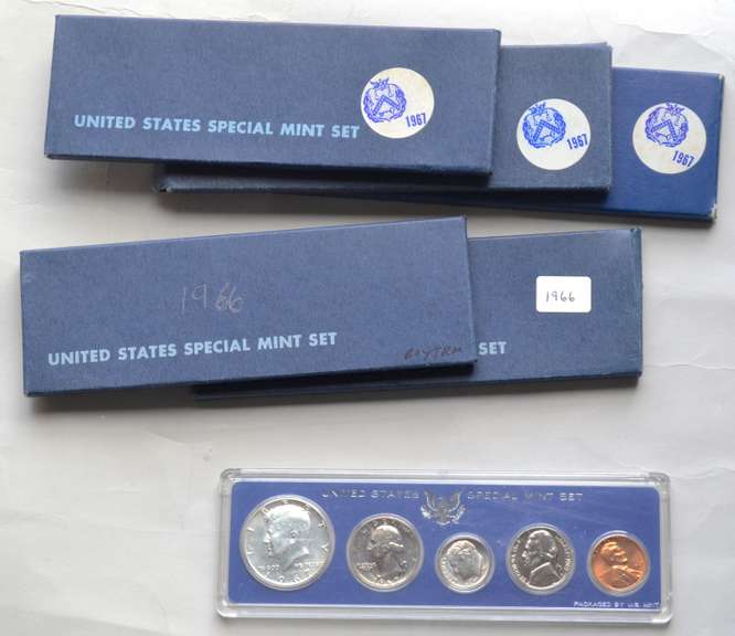6 1966 or 1967 US Special Mint Sets