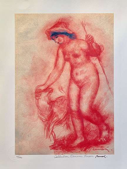 Pierre Auguste Renoir, Bather And dog